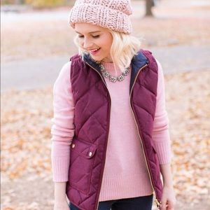 J Crew Burgundy Excursion Vest